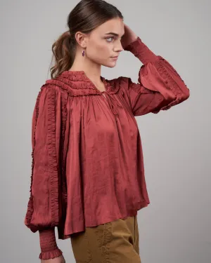 mila blouse - desert rose