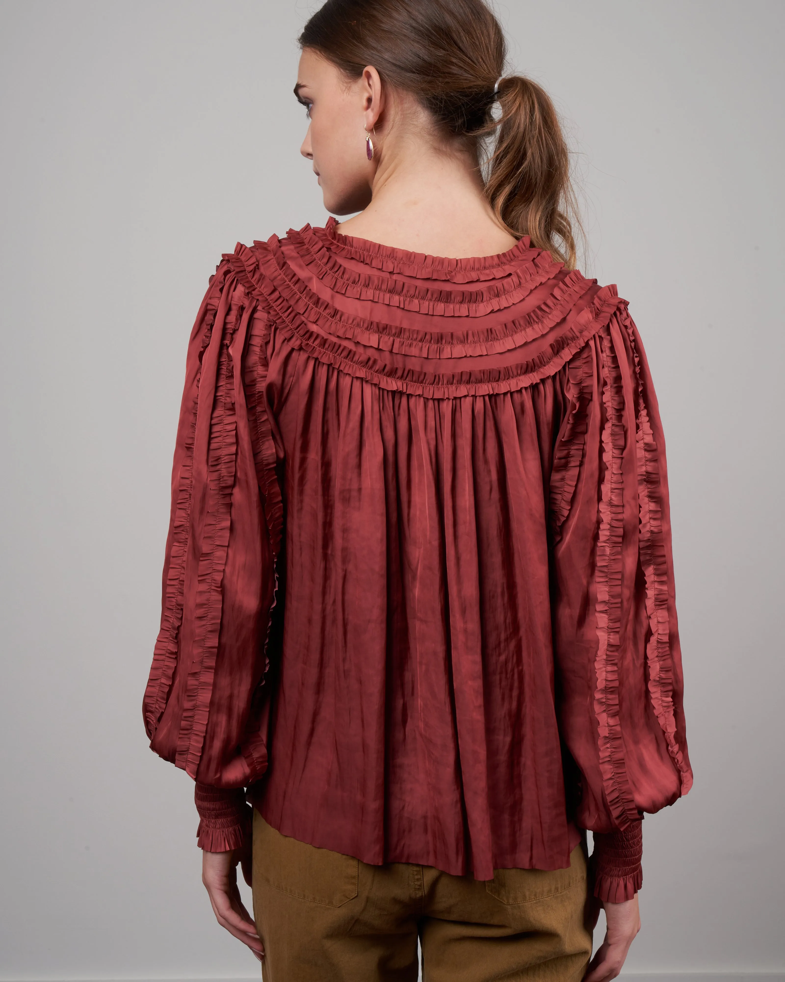 mila blouse - desert rose
