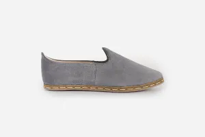 Mist Grey Handmade Suede Loafers (Men's)