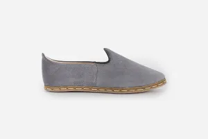 Mist Grey Handmade Suede Loafers (Women's)