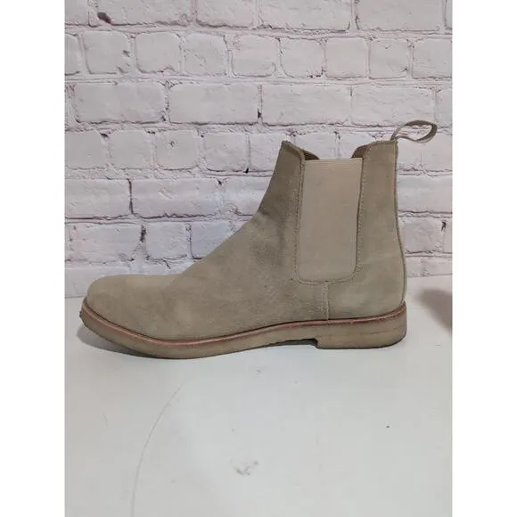 MNML Suede Crepe Chelsea Boots Tan Suede Men’s sz 8.5 Gum Sole