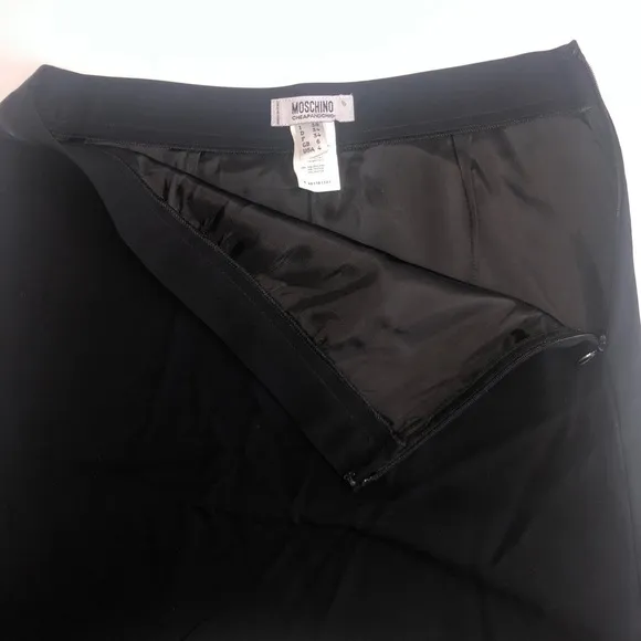 Moschino Cheap and Chic Black Tiered Ruffle Midi Skirt size 4