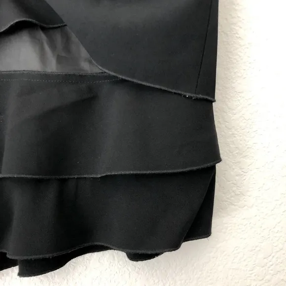 Moschino Cheap and Chic Black Tiered Ruffle Midi Skirt size 4