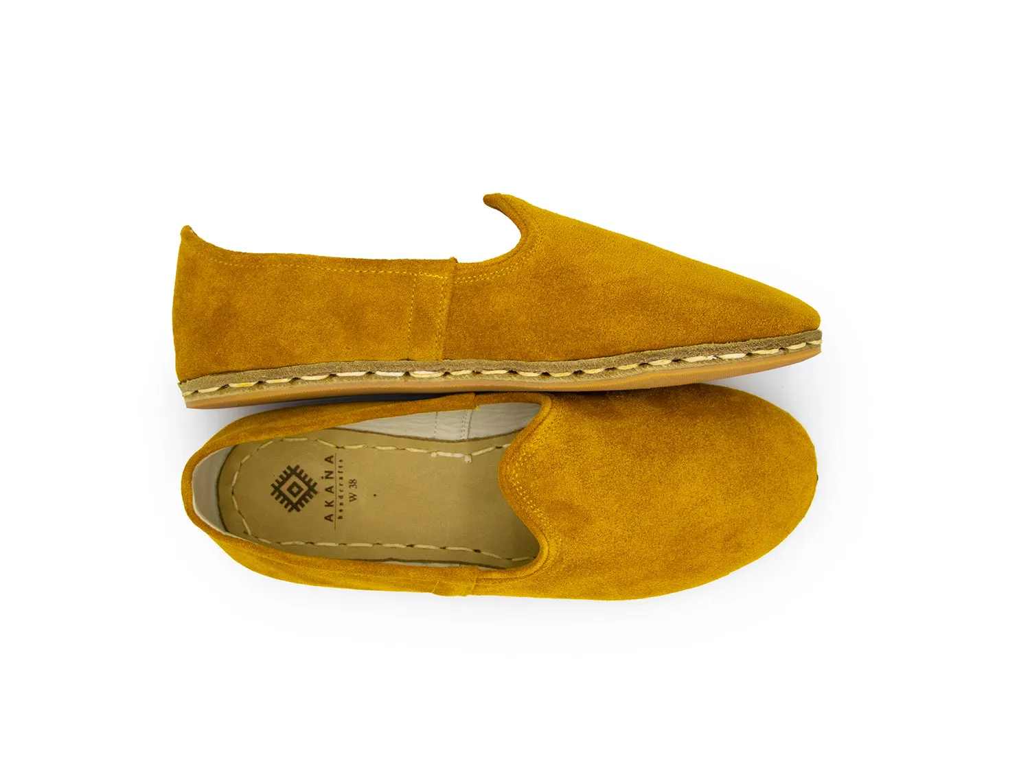 Mustard Yellow Leather Loafers