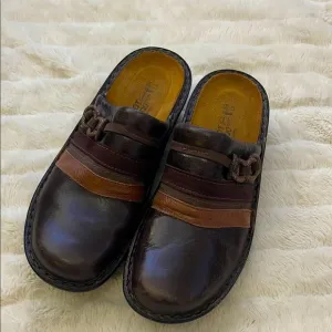 Naot Belize Genuine Leather Clogs, Brown, Size: 39, GUC!!