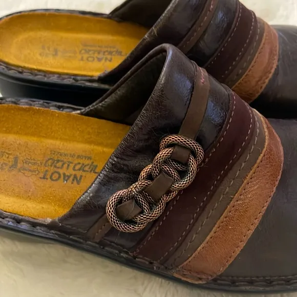 Naot Belize Genuine Leather Clogs, Brown, Size: 39, GUC!!