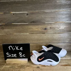 New $55 Little Kids Nike Aqua‎ Swoosh Water/Land Blk/White Shoes Sandals Size 8C