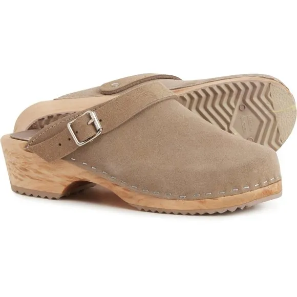 NEW MIA Made in Europe Alma Open Back Swedish Clogs - Suede for women 367sn