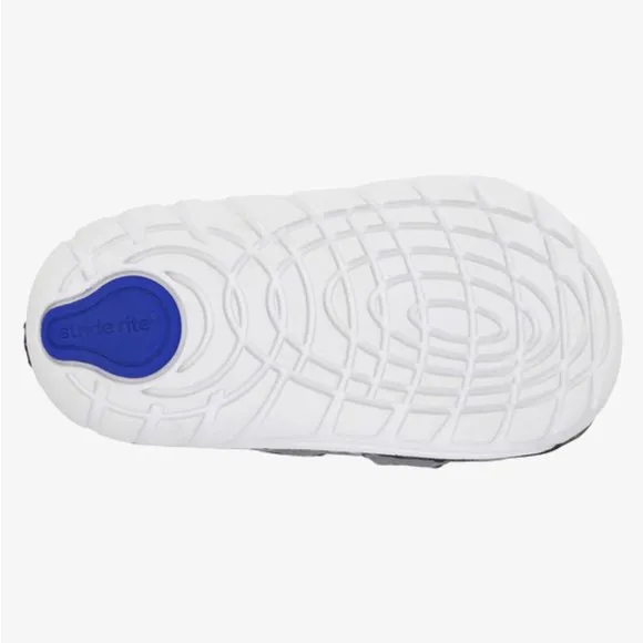 NEW Stride Rite Sizes 5- 6 (M &amp; W) Baby Boys Splash Sandal - Grey Shark