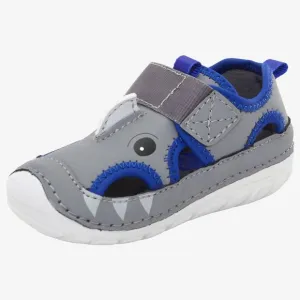 NEW Stride Rite Sizes 5- 6 (M &amp; W) Baby Boys Splash Sandal - Grey Shark