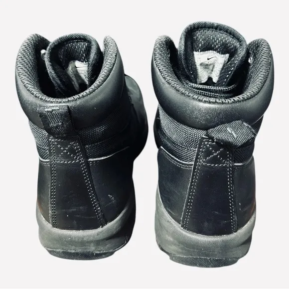 Nike Manoa Leather Water Resistant Black Boots 456975 001 Men's Size 9.5