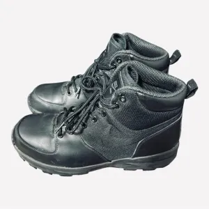 Nike Manoa Leather Water Resistant Black Boots 456975 001 Men's Size 9.5