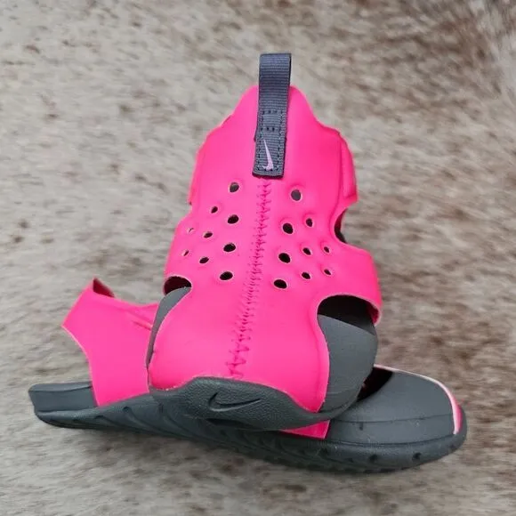 NIKE Sunray Protect 2 Girls Water Ready Sandal in Pink &amp; Grey NEW