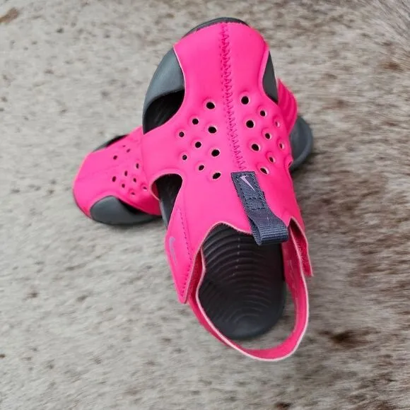 NIKE Sunray Protect 2 Girls Water Ready Sandal in Pink &amp; Grey NEW