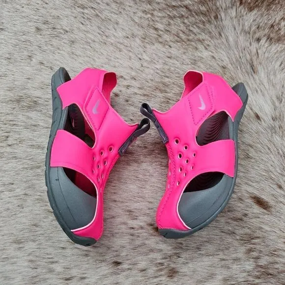 NIKE Sunray Protect 2 Girls Water Ready Sandal in Pink &amp; Grey NEW