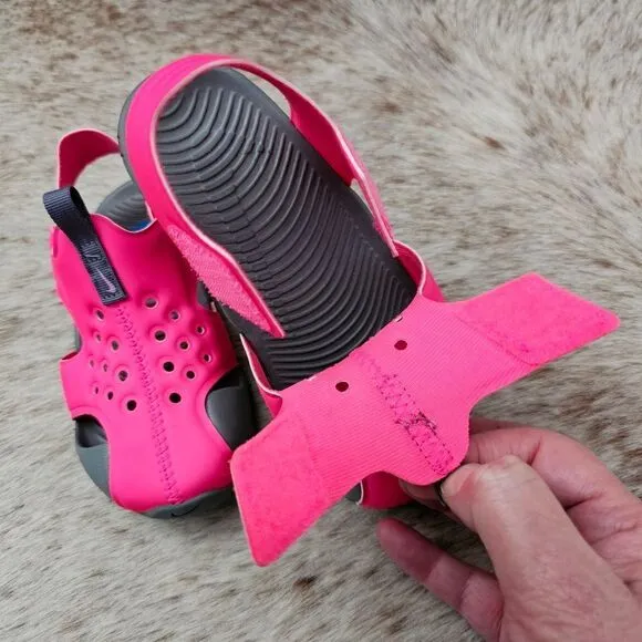 NIKE Sunray Protect 2 Girls Water Ready Sandal in Pink &amp; Grey NEW