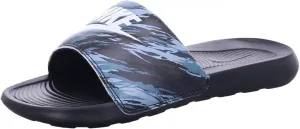 Nike Victori One Mens Printed Slide Sandals Pure Black Platinum Off Noir 11