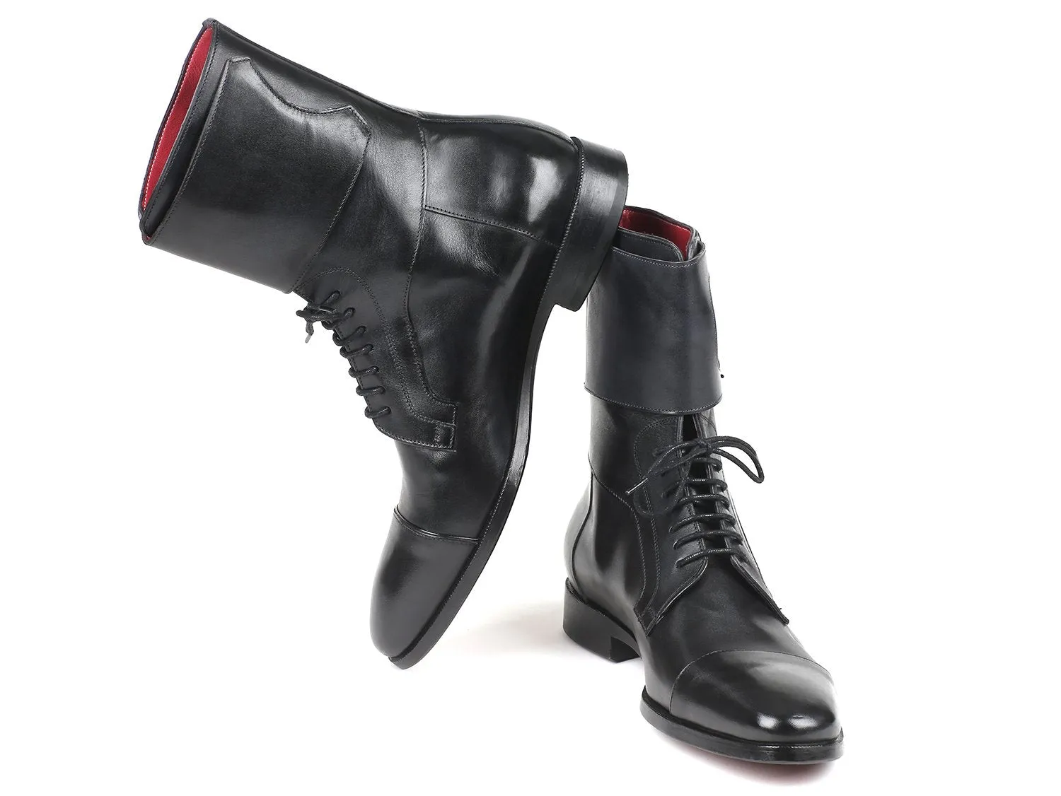 Paul Parkman Men's Black Calfskin High Boots
