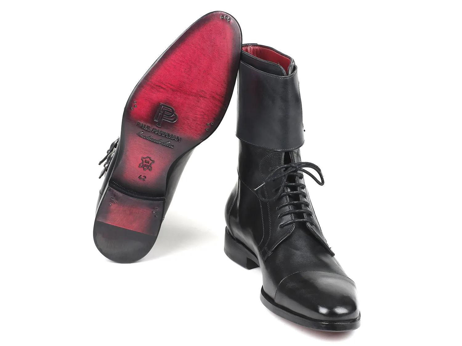 Paul Parkman Men's Black Calfskin High Boots