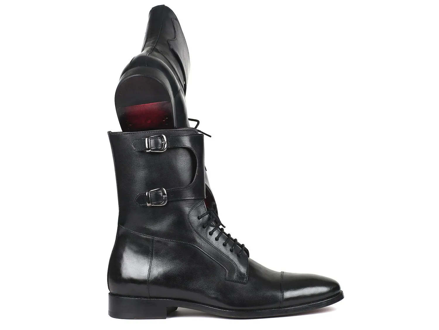 Paul Parkman Men's Black Calfskin High Boots