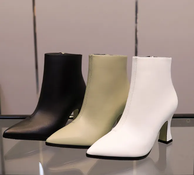 Petite Pointed Ankle Boots For Women DS72