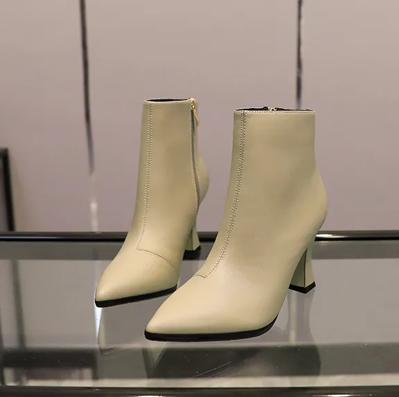 Petite Pointed Ankle Boots For Women DS72