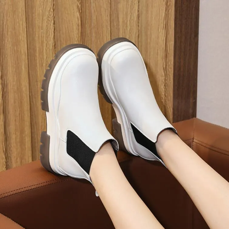 Petite Thicksole Platform Ankle Boots GS229