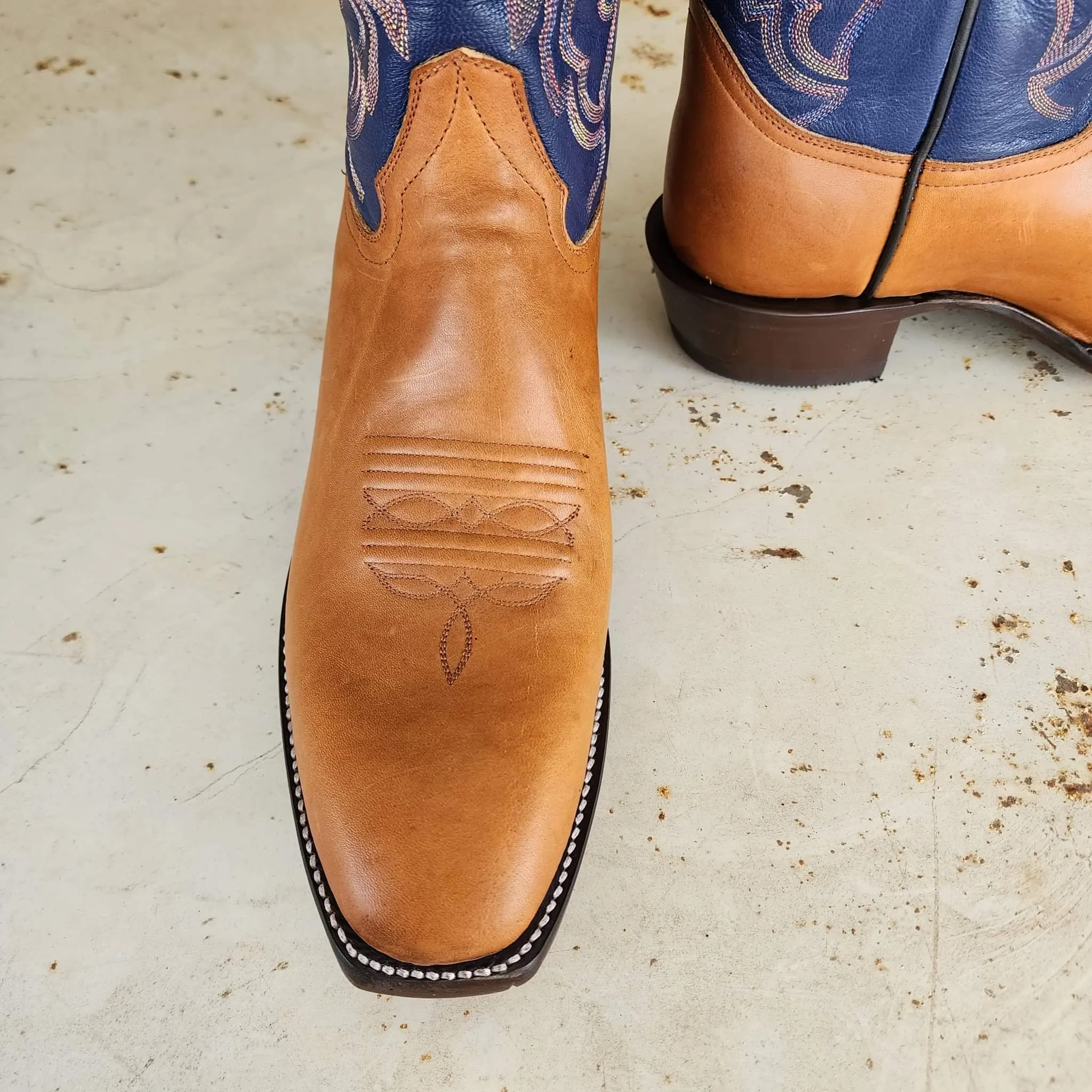 Picosa Creek Boots - Brown Mule w/ Royal Blue - The Breaker