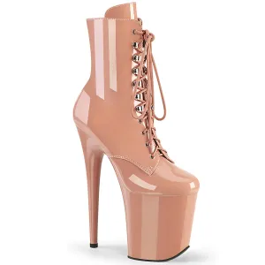 Pleaser USA Flamingo-1020 8inch Pleaser Boots - Patent Blush