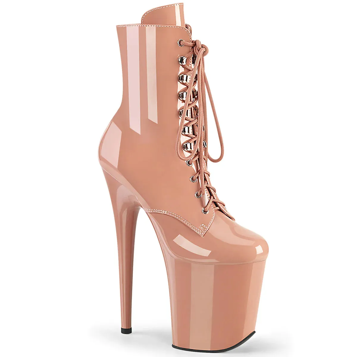 Pleaser USA Flamingo-1020 8inch Pleaser Boots - Patent Blush