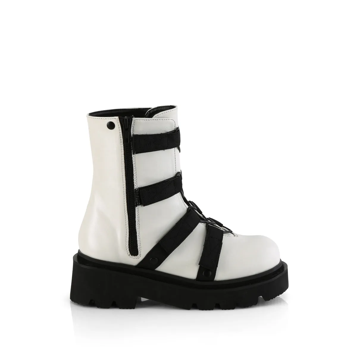 RENEGADE-50  White Vegan Leather-Nylon
