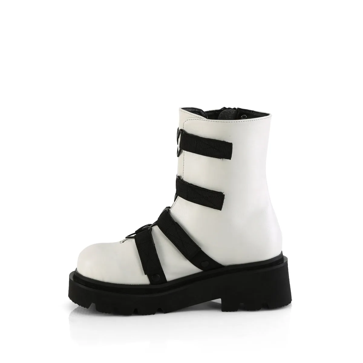 RENEGADE-50  White Vegan Leather-Nylon