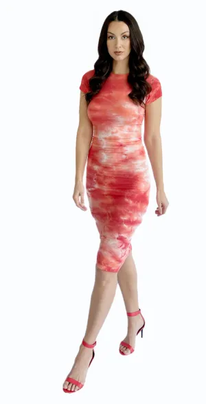 Ribbed Jersey Cap Sleeve T-shirt Dress