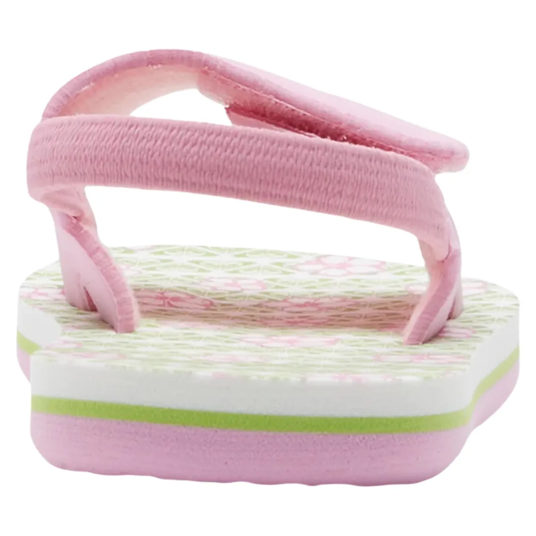 Roxy Teenie Finn Toddler Sandals - Green/Pink