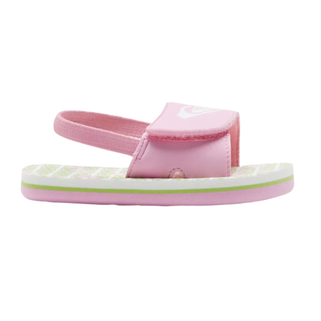 Roxy Teenie Finn Toddler Sandals - Green/Pink