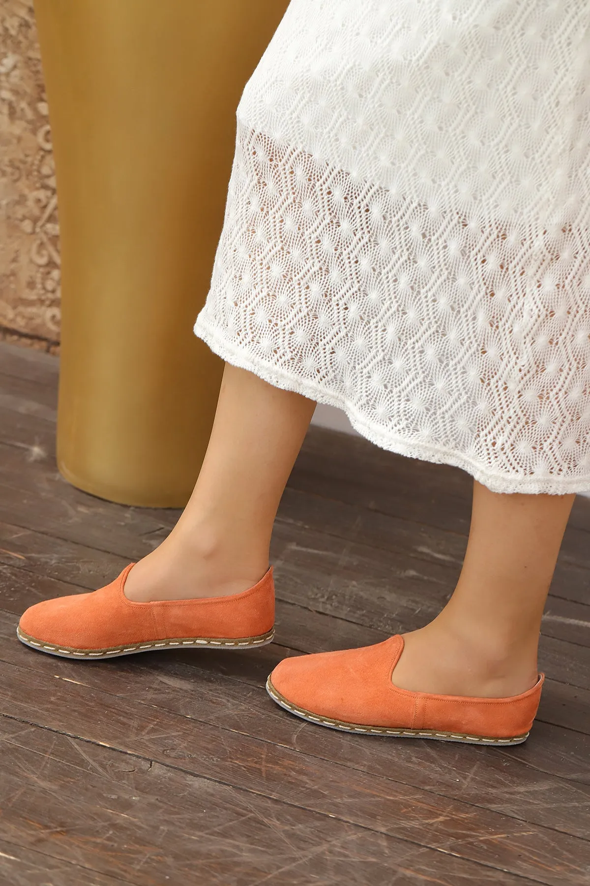 Saffron Handmade Suede Loafers (Women's)