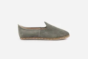 Sage Green Handmade Suede Loafers (Women's)