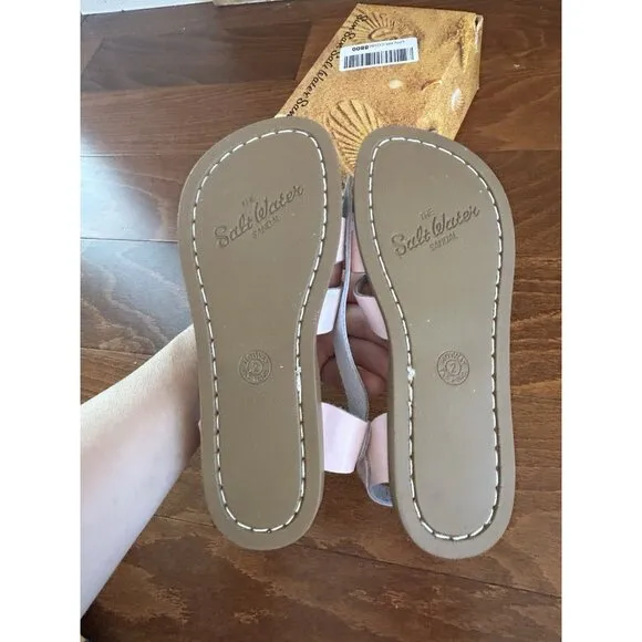 SALT WATER SaltWater SANDALS Big Girls Size 2 Shiny Pink Originals NEW