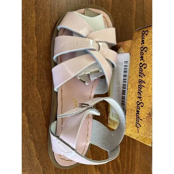 SALT WATER SaltWater SANDALS Big Girls Size 2 Shiny Pink Originals NEW