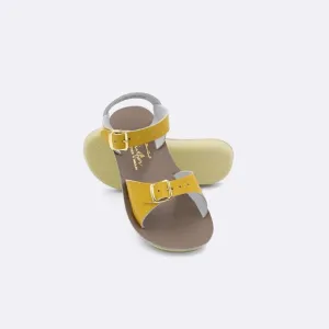 Salt Water Sandals Baby/Toddler Girl Size 5 Hoy Shoe Surfer Patent Mustard NEW