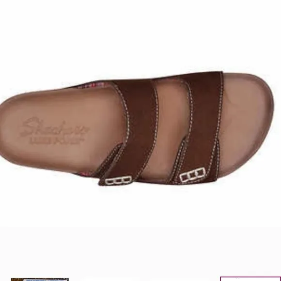 Skechers Women’s Lightweight Cushioned Luxe Foam® Slide sandals New in b…
