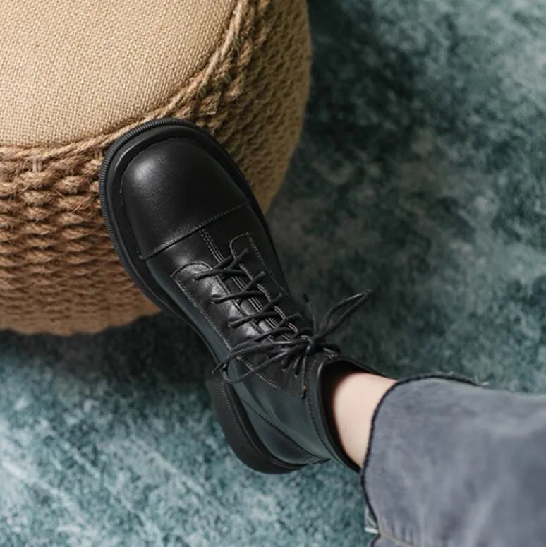 Small Feet Ladies Lace Up Ankle Boots With Zipper MS200