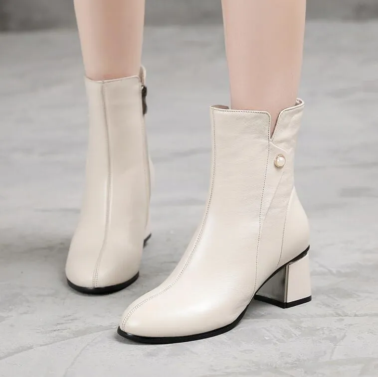 Small Feet Side Zipper Ankle Boots DS108