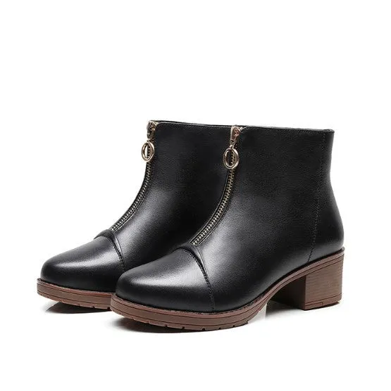 Small Feet Women's Mid Heel Short Boots AP55