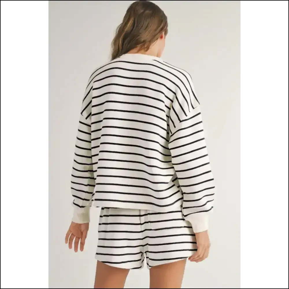 Striped Henley Pullover: Needful Things  Gorgeous Set 🖤🤍