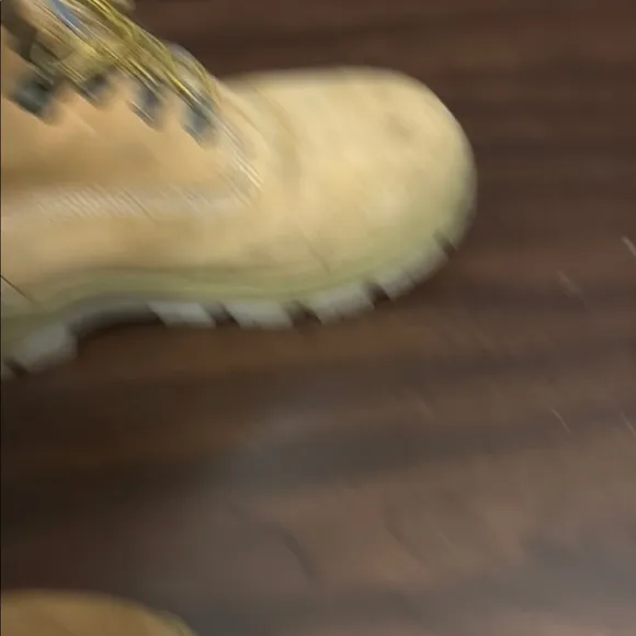 Tan Lace-Up High-Top Boots with Textured Leather