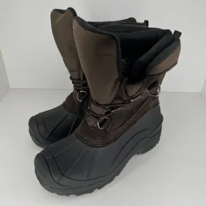 Totes Brown/Black Lined Men's Size 8 Weatherproof Waterproof Winter Duck Boots