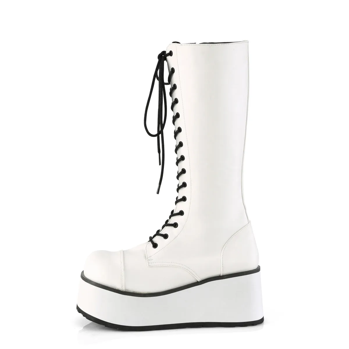 TRASHVILLE-502  White Vegan Leather