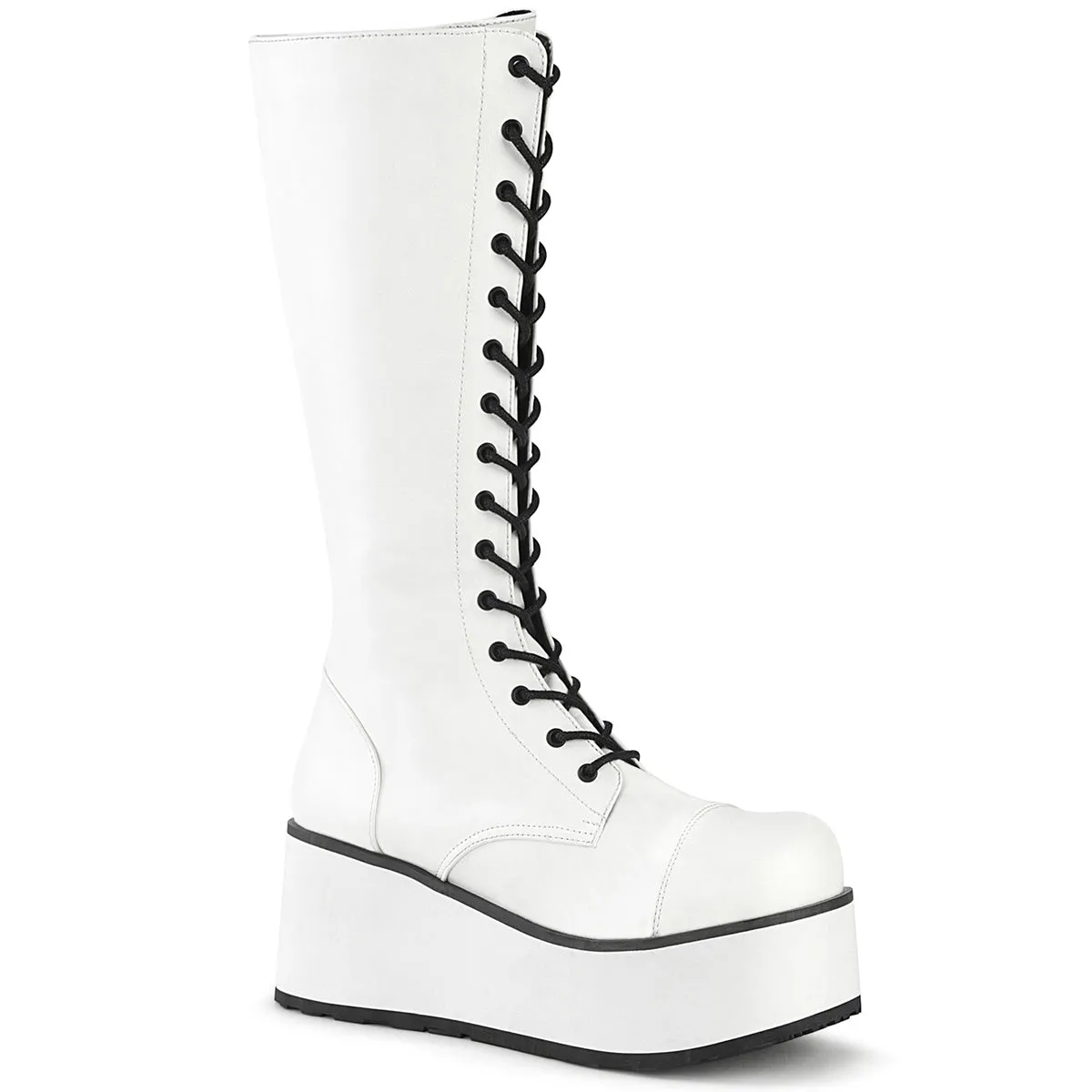 TRASHVILLE-502  White Vegan Leather