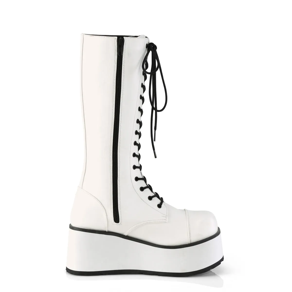 TRASHVILLE-502  White Vegan Leather